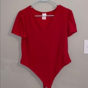 Red bodysuit